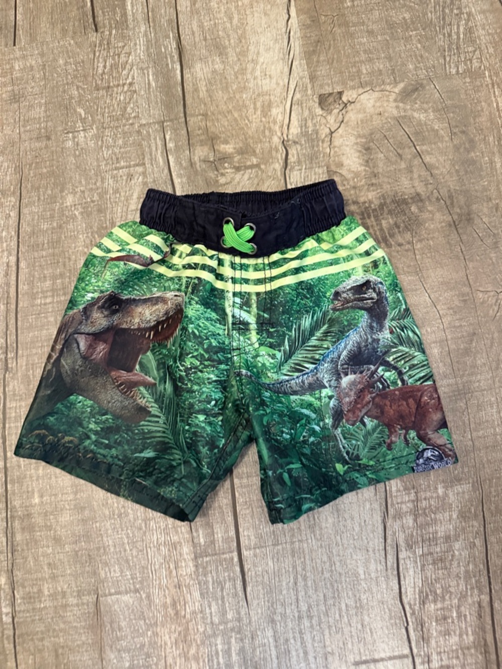 5/$15 Green Dinosaur Print Kids Swim/Play Shorts size 4